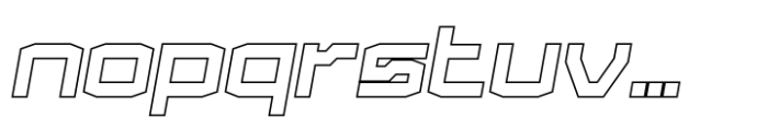 Froxa Extrabold Slant Outline Font LOWERCASE