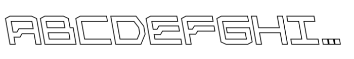 Froxa Medium Backslant Outline Font UPPERCASE