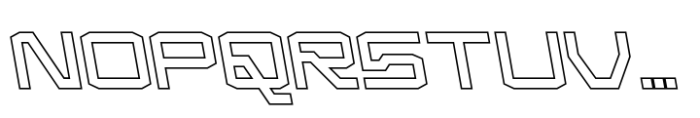 Froxa Medium Backslant Outline Font UPPERCASE