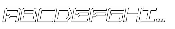 Froxa Medium Slant Outline Font UPPERCASE