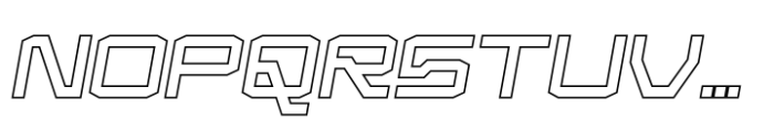 Froxa Medium Slant Outline Font UPPERCASE