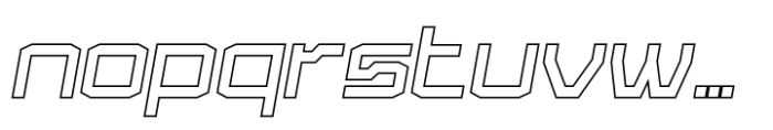 Froxa Medium Slant Outline Font LOWERCASE