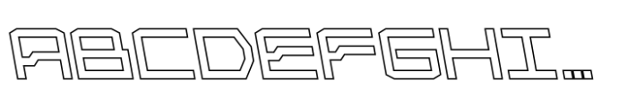 Froxa Regular Backslant Outline Font UPPERCASE