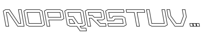 Froxa Regular Backslant Outline Font UPPERCASE