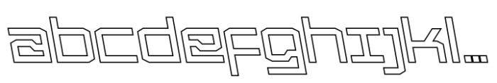 Froxa Regular Backslant Outline FONT