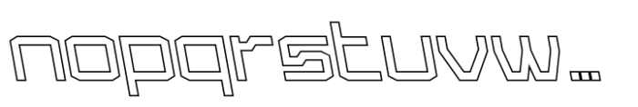 Froxa Regular Backslant Outline Font LOWERCASE