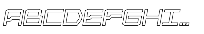 Froxa Regular Slant Outline Font UPPERCASE
