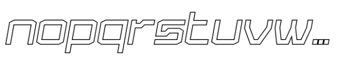 Froxa Regular Slant Outline Font LOWERCASE