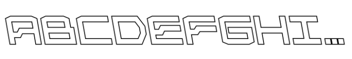 Froxa Semibold Backslant Outline Font UPPERCASE