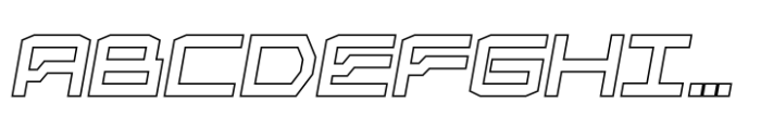 Froxa Semibold Slant Outline Font UPPERCASE