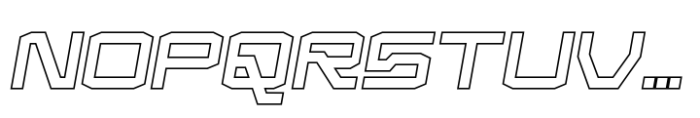 Froxa Semibold Slant Outline Font UPPERCASE
