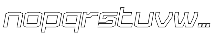 Froxa Semibold Slant Outline Font LOWERCASE