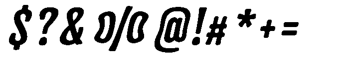 Frunkier Expanded Italic Font OTHER CHARS
