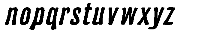 Frunkier Expanded Italic Font LOWERCASE