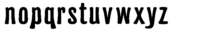 Frunkier Expanded Font LOWERCASE