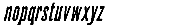 Frunkier Italic Font LOWERCASE