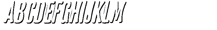 Frunkier Shadow Italic Font UPPERCASE