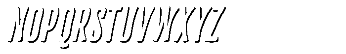 Frunkier Shadow Italic Font UPPERCASE