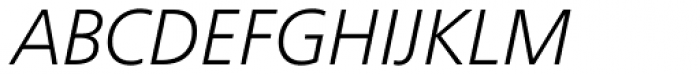 Frutiger Next Pro Light Italic Font UPPERCASE
