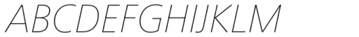 Frutiger Next Pro UltraLight Italic Font UPPERCASE