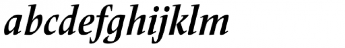 Frutiger Serif Pro Condensed Bold Italic Font LOWERCASE