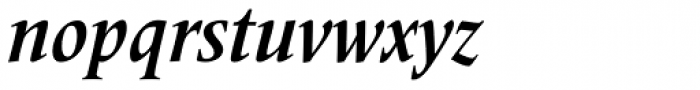 Frutiger Serif Pro Condensed Bold Italic Font LOWERCASE