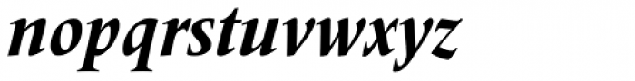 Frutiger Serif Pro Condensed Heavy Italic Font LOWERCASE