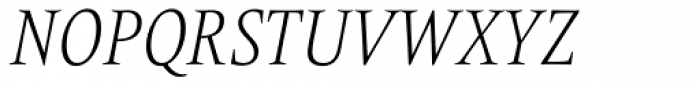 Frutiger Serif Pro Condensed Light Italic Font UPPERCASE