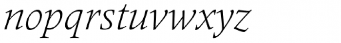Frutiger Serif Pro Light Italic Font LOWERCASE