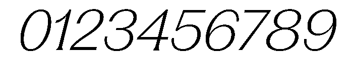 Fragment Glare ExtraLight Italic Font OTHER CHARS