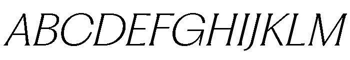 Fragment Glare ExtraLight Italic Font UPPERCASE