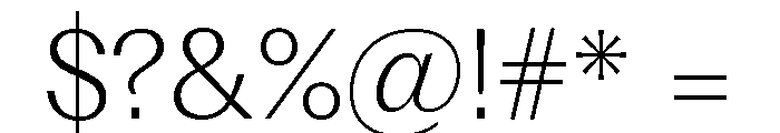 Fragment Glare ExtraLight Font OTHER CHARS