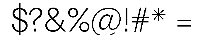 Fragment Sans ExtraLight Font OTHER CHARS