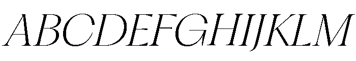 Fragment Serif ExtraLight Italic Font UPPERCASE