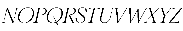 Fragment Serif ExtraLight Italic Font UPPERCASE