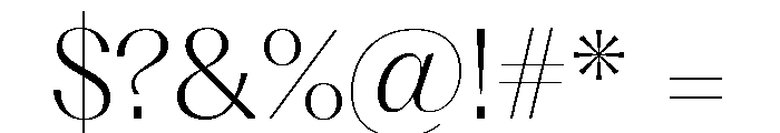 Fragment Serif ExtraLight Font OTHER CHARS