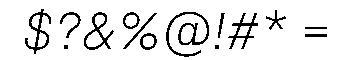 FraktionSansItalic LightItalic Instance Font OTHER CHARS