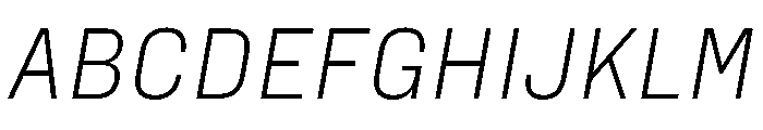 FraktionSansItalic LightItalic Instance Font UPPERCASE