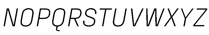 FraktionSansItalic LightItalic Instance Font UPPERCASE