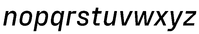 FraktionSansItalic MediumItalic Instance Font LOWERCASE