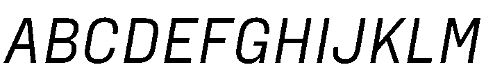 FraktionSansItalic RegularItalic Instance Font UPPERCASE