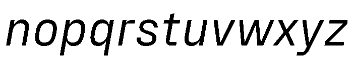 FraktionSansItalic RegularItalic Instance Font LOWERCASE