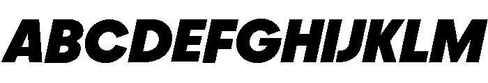 Frama Extrabold Italic Font UPPERCASE