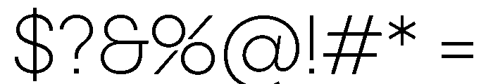 Frama Extralight Font OTHER CHARS