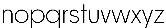 Frama Extralight Font LOWERCASE