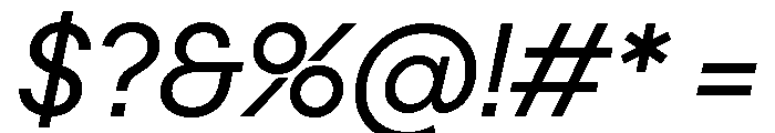 Frama Italic Font OTHER CHARS