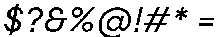 Frama Text Italic Font OTHER CHARS