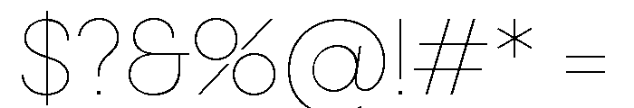Frama Thin Font OTHER CHARS