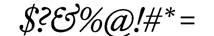 Frame Text Italic Font OTHER CHARS