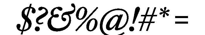 Frame Text Medium Italic Font OTHER CHARS